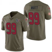 Camiseta NFL Limited Hombre Houston Texans 99 J.J. Watt 2017 Salute To Service Verde
