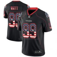 Camiseta NFL Limited Hombre Houston Texans J. J. Watt Negro 2018 USA Flag Fashion Color Rush