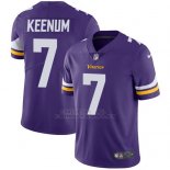 Camiseta NFL Limited Hombre Minnesota Vikings 7 Case Keenum Violeta Stitched Vapor Untouchable