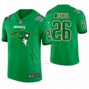 Camiseta NFL Limited Hombre New England Patriots Sony Michel St. Patrick's Day Verde