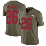 Camiseta NFL Limited Hombre New York Giants 26 Orleans Darkwa Olive Stitched 2017 Salute To Service