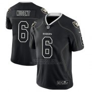 Camiseta NFL Limited Hombre Oakland Raiders Mike Nugent Negro Color Rush 2018 Lights Out