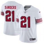 Camiseta NFL Limited Hombre San Francisco 49ers 21 Deion Sanders Blanco Rush Stitched Vapor Untouchable