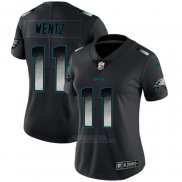Camiseta NFL Limited Mujer Philadelphia Eagles Wentz Smoke Fashion Negro