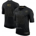 Camiseta NFL Limited San Francisco 49ers Rice 2020 Salute To Service Negro
