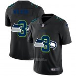 Camiseta NFL Limited Seattle Seahawks Wilson Logo Dual Overlap Negro