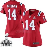 Camiseta New England Patriots Grogan Rojo Nike Game NFL Mujer