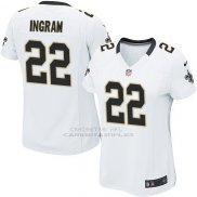 Camiseta New Orleans Saints Ingram Blanco Nike Game NFL Mujer