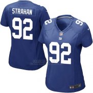 Camiseta New York Giants Strahan Azul Nike Game NFL Mujer