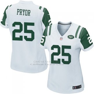 Camiseta New York Jets Pryor Blanco Nike Game NFL Mujer
