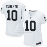 Camiseta Oakland Raiders Roberts Blanco Nike Game NFL Mujer