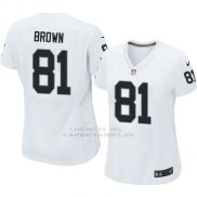 Camiseta Philadelphia Eagles Brown Blanco Nike Game NFL Mujer