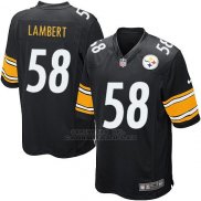Camiseta Pittsburgh Steelers Lambert Negro Nike Game NFL Nino