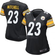 Camiseta Pittsburgh Steelers Mitchell Negro Nike Game NFL Mujer