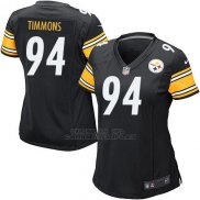 Camiseta Pittsburgh Steelers Timmons Negro Nike Game NFL Mujer