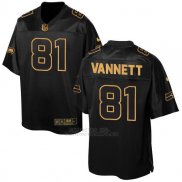 Camiseta Seattle Seahawks Wannett Negro 2016 Nike Elite Pro Line Gold NFL Hombre