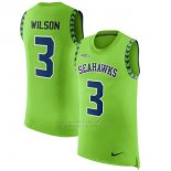 Camisetas Sin Mangas NFL Limited Hombre Seattle Seahawks 3 Wilson Verde