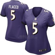 Camiseta Baltimore Ravens Flacco Violeta Nike Game NFL Mujer