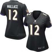 Camiseta Baltimore Ravens Wallace Negro Nike Game NFL Mujer