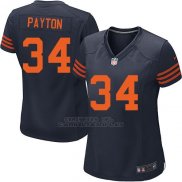 Camiseta Chicago Bears Payton Marron Negro Nike Game NFL Mujer