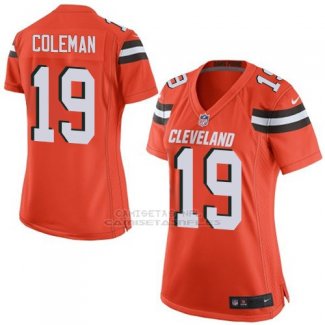 Camiseta Cleveland Browns Coleman Naranja Nike Game NFL Mujer
