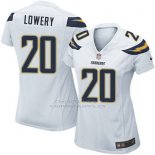 Camiseta Los Angeles Chargers Lowery Blanco Nike Game NFL Mujer