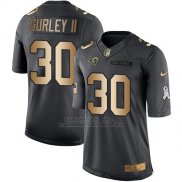 Camiseta Los Angeles Rams Gurley Ii Negro 2016 Nike Gold Anthracite Salute To Service NFL Hombre