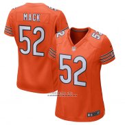 Camiseta NFL Game Mujer Chicago Bears Khalil Mack Naranja