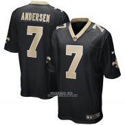 Camiseta NFL Game New Orleans Saints Morten Andersen Retired Negro