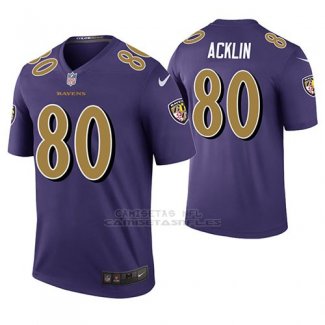Camiseta NFL Legend Hombre Baltimore Ravens Jaleon Acklin Violeta Color Rush