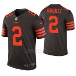 Camiseta NFL Legend Hombre Cleveland Browns Zane Gonzalez Marron Color Rush