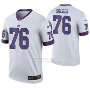 Camiseta NFL Legend Hombre New York Giants Nate Solder Blanco Color Rush