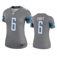 Camiseta NFL Legend Mujer Detroit Lions D'andre Swift Gris Color Rush