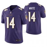 Camiseta NFL Limited Hombre Baltimore Ravens Tim Blanco Violeta Vapor Untouchable