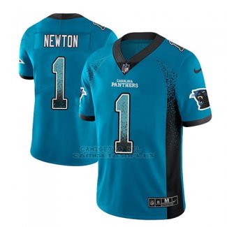 Camiseta NFL Limited Hombre Carolina Panthers Cam Newton Azul 2018 Drift Fashion Color Rush