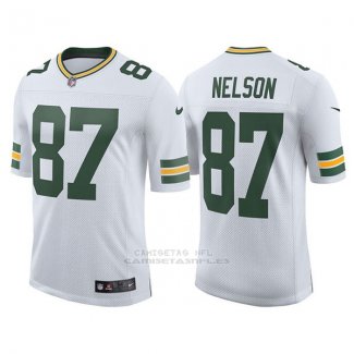 Camiseta NFL Limited Hombre Green Bay Packers 87 Jordy Nelson Blanco
