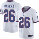 Camiseta NFL Limited Hombre New York Giants 26 Orleans Darkwa Blanco Stitched Rush