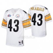 Camiseta NFL Limited Hombre Pittsburgh Steelers 43 Troy Polamalu 2005 Autentico Blanco