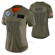 Camiseta NFL Limited Mujer Detroit Lions Jarrad Davis 2019 Salute To Service Verde