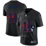 Camiseta NFL Limited New England Patriots Edelman Logo Dual Overlap Negro