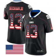 Camiseta NFL Limited New York Giants Beckham Jr Rush USA Flag Negro