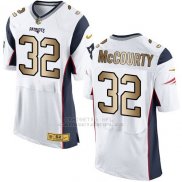 Camiseta New England Patriots Mccourty Blanco Nike Gold Elite NFL Hombre