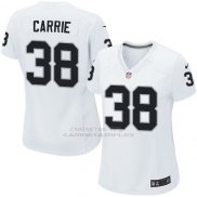 Camiseta Oakland Raiders Carrie Blanco Nike Game NFL Mujer