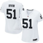 Camiseta Oakland Raiders Irvin Blanco Nike Game NFL Mujer