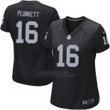 Camiseta Oakland Raiders Plunkett Negro Nike Game NFL Mujer