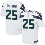 Camiseta Seattle Seahawks Sherman Blanco Nike Elite NFL Hombre