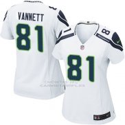 Camiseta Seattle Seahawks Vannett Blanco Nike Game NFL Mujer