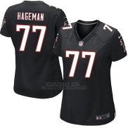 Camiseta Atlanta Falcons Hageman Negro Nike Game NFL Mujer