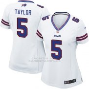 Camiseta Buffalo Bills Taylor Blanco Nike Game NFL Mujer