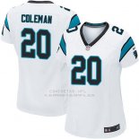Camiseta Carolina Panthers Coleman Blanco Nike Game NFL Mujer